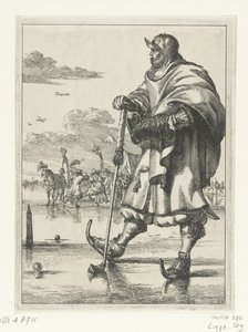 Giocatore di golf sul ghiaccio da Romeyn de Hooghe