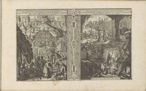 Celebrazione della nascita del Gran Mogol; Miniera di diamanti da Romeyn de Hooghe