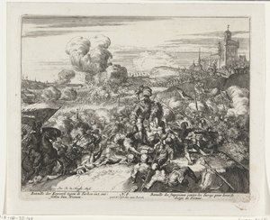Battaglie tra Asburgo e Turchi appena fuori Vienna da Romeyn de Hooghe