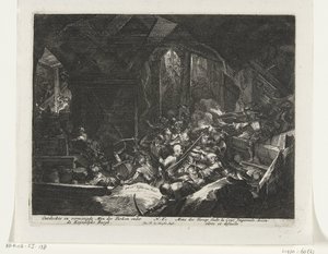 Gli Asburgo scacciano gli assedianti turchi dalle gallerie sotto il castello imperiale da Romeyn de Hooghe