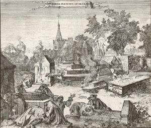 Lutto nel cimitero ebraico-portoghese di Beth Haim di Ouderkerk sull