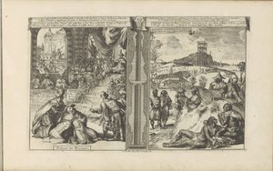 Tribunale in Persia; Khoikhoi e Guineani (Tribunale dei Persiani) (Le Indie Orientali e Occidentali e altri luoghi) da Romeyn de Hooghe