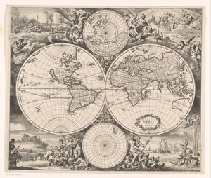 Mappa del mondo con un
