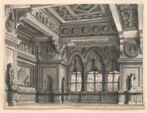 Progetto di Scena, Stanza Gotica da Romolo Achille Liverani