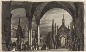 Cimitero dei Ravenswoods, da "Lucia di Lammermoor" da Romolo Liverani
