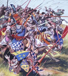 Agincourt - La vittoria impossibile 25 ottobre 1415 (gouache su carta) da Ron Embleton