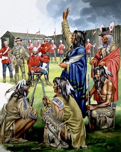 Indiani e soldati americani