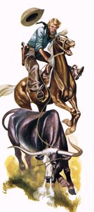 Cowboy texano al lavoro