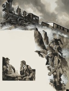 Treno e banditi da Ron Embleton