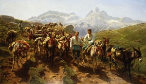 Muli spagnoli che attraversano i Pirenei da Rosa Bonheur