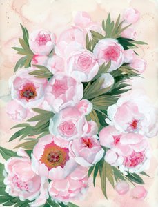 Fiori di peonia dai colori tenui da Rosana Laiz Blursbyai