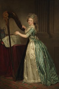 Autoritratto con arpa da Rose Adelaide Ducreux