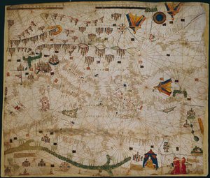 Carta nautica del Mar Mediterraneo e del Mar Nero da Rossell