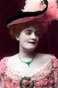 Evie Greene 1875-1917, attrice inglese, 1906 da Rotary Photo