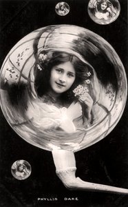 Phyllis Dare 1890-1975, attrice inglese, 1907 da Rotary Photo
