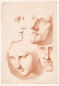 Teste di uomo e donna da Louis François Roubillac