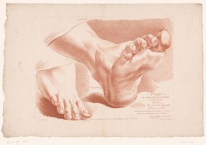 Pagina del titolo con due piedi da Louis François Roubillac