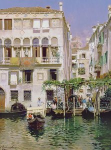 Scena di un canale a Venezia da Rubens Santoro