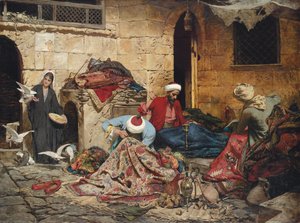 I riparatori di tappeti, 1883 da Rudolf Der G. Swoboda