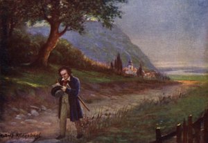 Beethoven durante la sua passeggiata mattutina nel sobborgo viennese di Kahlenbergerdorf