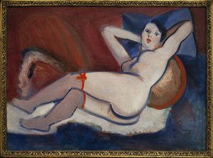 Donna che dorme. Dipinto di Rudolf Kremlicka (1886-1932) da Rudolf Kremlicka
