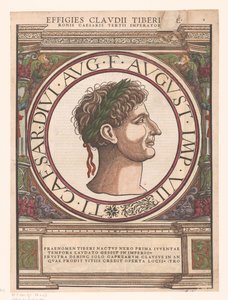 Ritratto di Claudio Tiberio in una cornice architettonica da Rudolf Wyssenbach