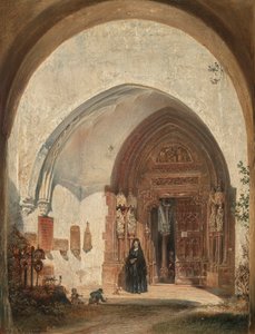 Il portale della chiesa abbaziale di Nonnberg a Salisburgo da Rudolf von Alt