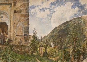 Il cimitero di Gastein da Rudolf von Alt
