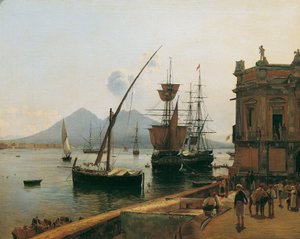 Il porto di Napoli con il Vesuvio da Rudolf von Alt