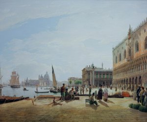 La Riva degli Schiavoni con il Palazzo Ducale da Rudolf von Alt