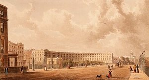 Il Crescent, Portland Place, acquatinta pubblicata nel 1822 da Rudolph Ackermann