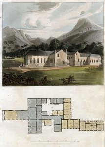 Vista e pianta della Longwood House, Sant