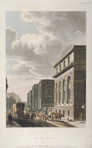 Veduta di Old Bailey, guardando a nord, Città di Londra da Rudolph Ackermann
