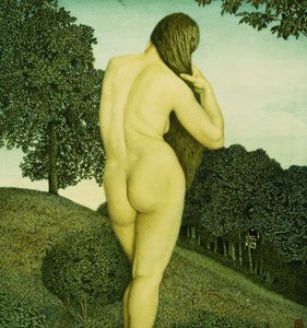 Nudo in Piedi in un Paesaggio