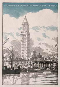 La torre della dogana vista dal mare da Rudolph Ruzicka