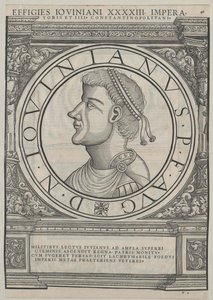 Imperatore romano Flavio Gioviano (stampa) da Rudolph Wyssenbach