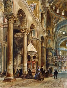 Interno della Basilica di San Marco, Venezia, 1884 da Rudolf von Alt