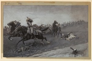 Blücher disarcionato a Ligny da Rufus Fairchild Zogbaum
