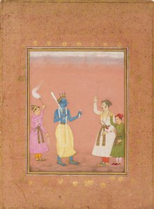 Un eroe accolto dai principi, illustrando il modo musicale Kanada Ragini, c1680