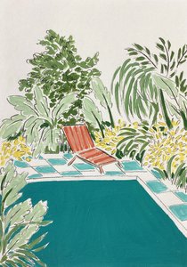 Rilassante giardino a bordo piscina