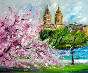 Fiori di ciliegio a Central Park New York, 2022 da Ruslana Levandovska