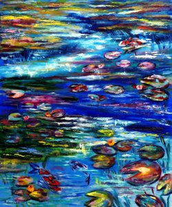 Lo stagno di Monet II, 2024 (olio su tela) da Ruslana Levandovska