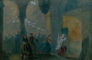 Scenografia per il dramma La Tempesta di A. Ostrovsky, metà del XIX secolo da Russian Master