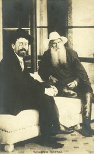 Anton Cechov e Lev Tolstoj a Yalta, Crimea, 1900