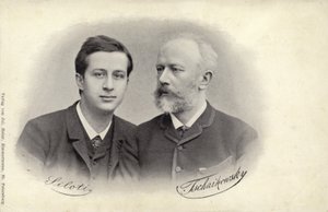Ritratto di Siloti e Tchaikovsky da Russian Photographer