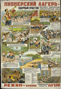 Attività nel campo estivo dei giovani pionieri sovietici da Russian School