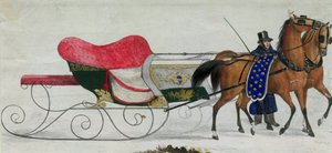 Slitta trainata da cavalli (dettaglio digitale)