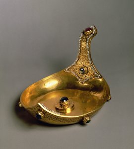 Mestolo dello Zar Mikhail Feodorovich, Officine del Cremlino di Mosca, 1618 (oro con perle e pietre preziose)