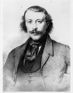 Ritratto di Mikhail Aleksandrovich Bakunin (1814-76) 1843 da Russian School