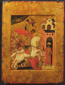 San Giorgio e il Drago, icona da Russian School